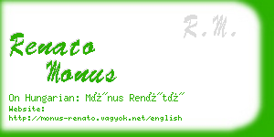 renato monus business card